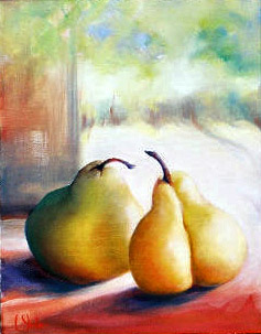 pears by door